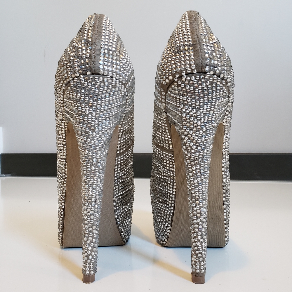 Steve Madden Rhinestone Platform Heels - Picture 5 of 8